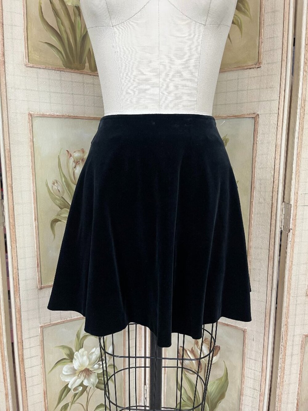 Michael Kors Black Velvet Mini Skirt